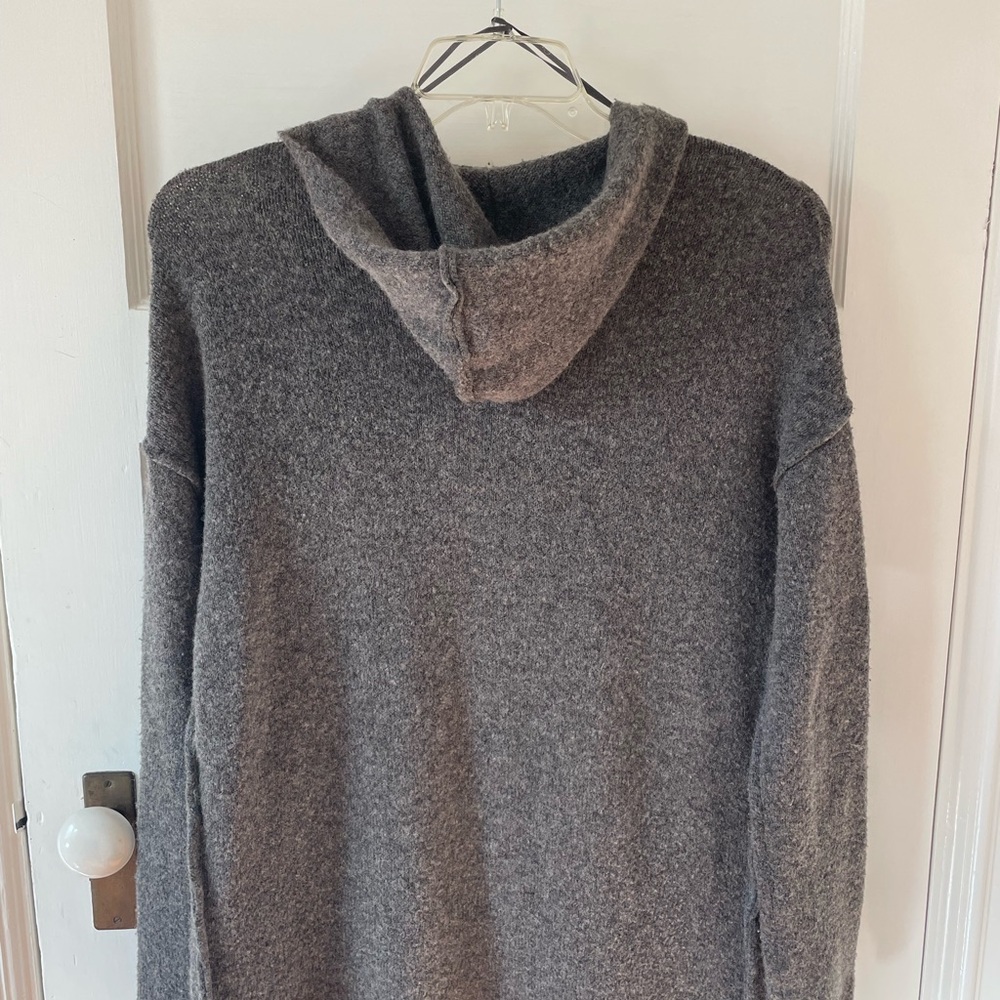 Tahari Heather Gray Open Cardigan